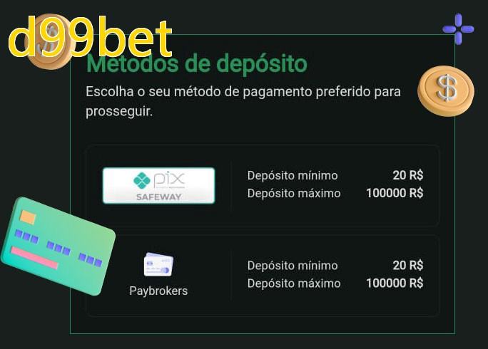 O cassino d99betbet oferece uma grande variedade de métodos de pagamento