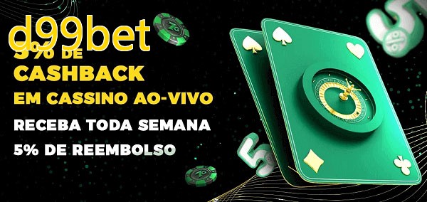 Promoções do cassino ao Vivo d99bet